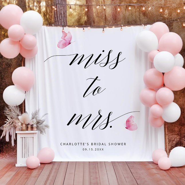 Tapiz Miss To Mrs Bridal Shower Backdrop (Subido por el creador)