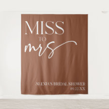 Miss To Mrs Brown Boho Bohemian Bridal Shower