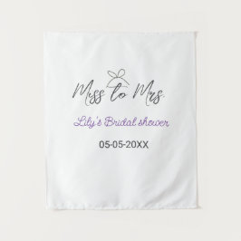 Tapiz Miss to Mrs despedida de soltera añadir nombre fec