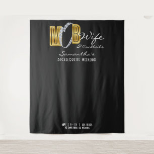 Tapiz Mob Wife Martini Black Bachelorette Party Backups