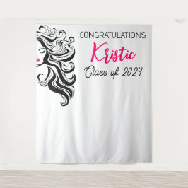 Tapiz Moda Black Pink Hair Stylist Party Cute