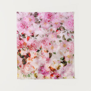Tapiz Moda Bonito Rubor Rosas color agua rosa Floral