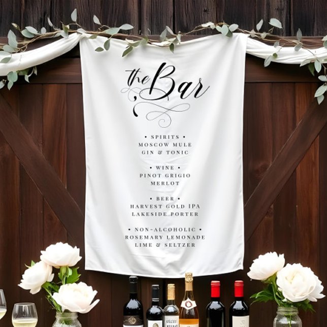 Tapiz Moda Elegante Boda Menú Bar Blanco y Negro (Subido por el creador)