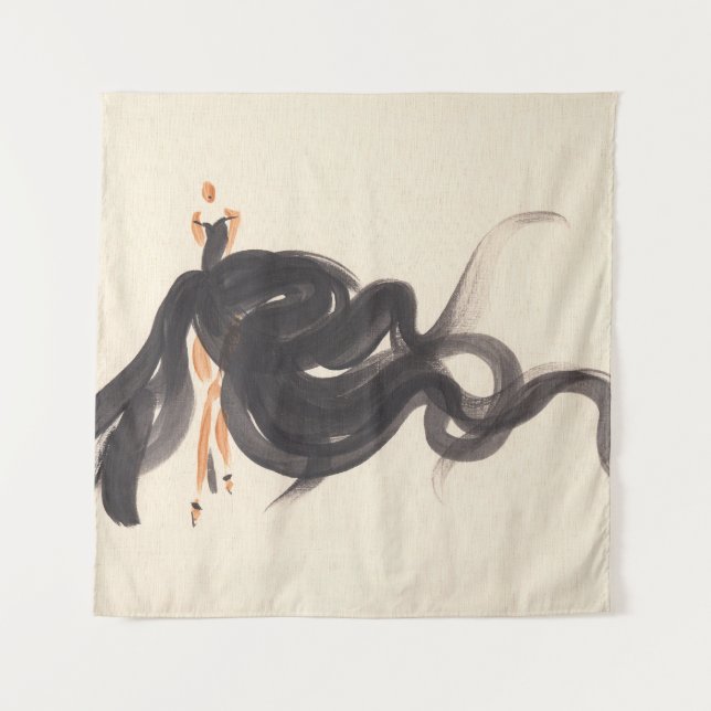 Tapiz Moda elegante: la dama acuarela (Anverso)