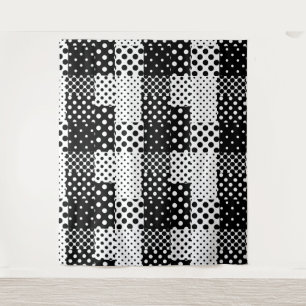 Tapiz Moda en blanco y negro con lunares Diseño de estil