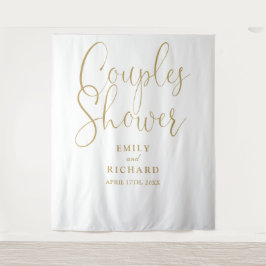 Tapiz Moda Parejas de Oro Boda Ducha Foto Fondo
