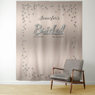 Tapiz Moda Rubor Sparkle Purpurina Bridal Shower Backups