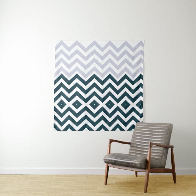 Tapiz Moda rústica de monograma Groovy (In situ)