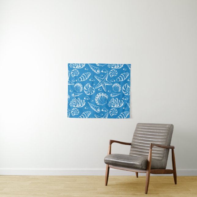 Tapiz Modelo azul de la playa (In situ (horizontal))