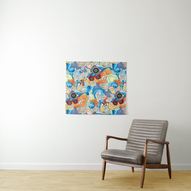 Tapiz Modelo de la diversión del verano (In situ (horizontal))