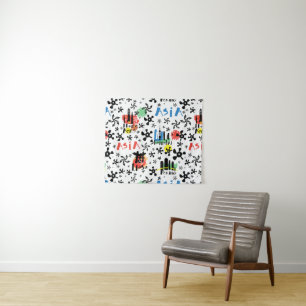 Tapiz Modelo de los símbolos de Asia el  