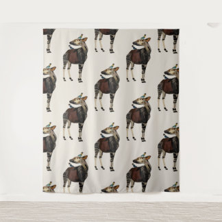 TAPIZ MODELO DEL OKAPI Y DE LOS PÁJAROS