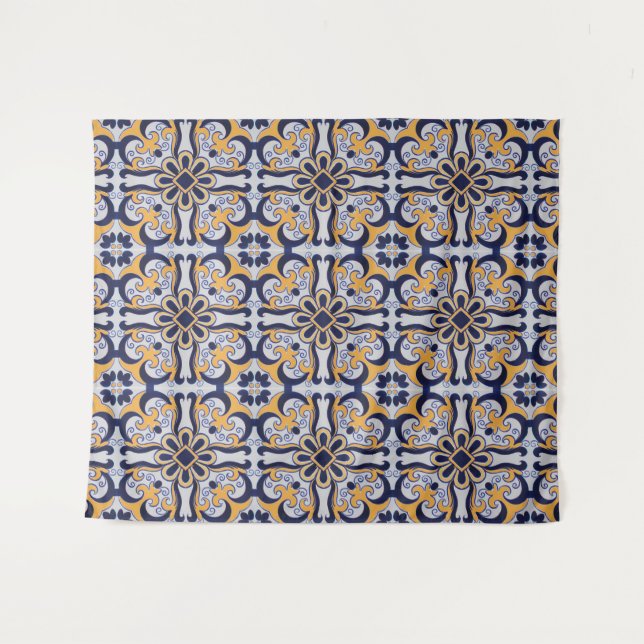 Tapiz Modelo portugués de la teja (Anverso (horizontal))