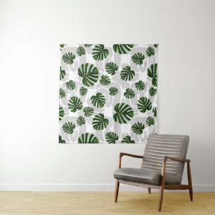 Tapiz Modern Boho Botanical Leaves Pattern