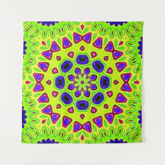 Tapiz Modern floral pattern. Raster illustration. Persia (Anverso)