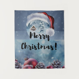 Tapiz Modern funny cute Christmas reindeer