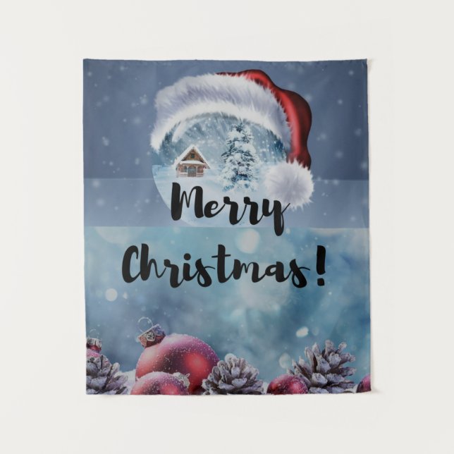 Tapiz Modern funny cute Christmas reindeer      (Anverso)