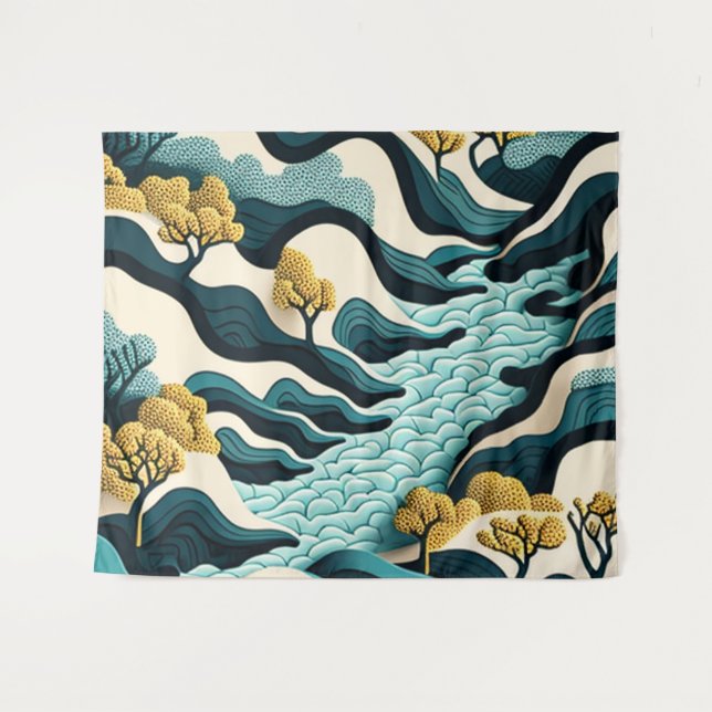 Tapiz Modern Landscape (Anverso (horizontal))