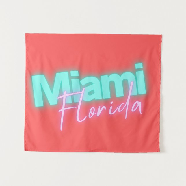 Tapiz Modern Miami Neon Lights (Anverso (horizontal))