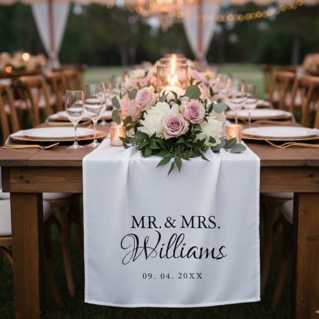 Tapiz Modern Minimalist Wedding Personalized name Sign (Subido por el creador)