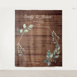 Tapiz Modern Rustic Floral Wedding Backdrop