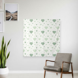 Tapiz Modern Style Tapestry with Geometric Diamond Print