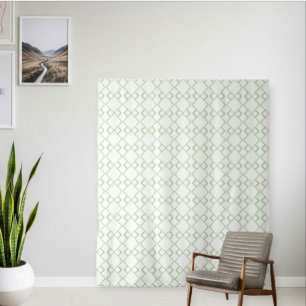 Tapiz Modern Tapestry with Green and White Geometric