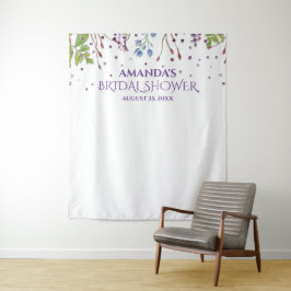 Tapiz Moderna Floral Bridal Shower Photo Booth Fondo