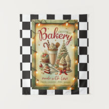 Moderna panadería Rustic Chirstmas a cuadros