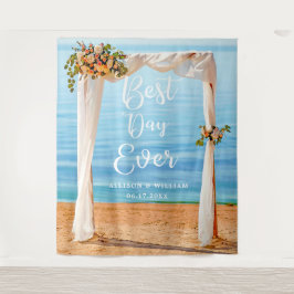 Tapiz Moderna playa floral de fondo Foto de Prop Boda