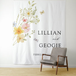 Tapiz Moderno Boda de verano elegante de primavera de fl