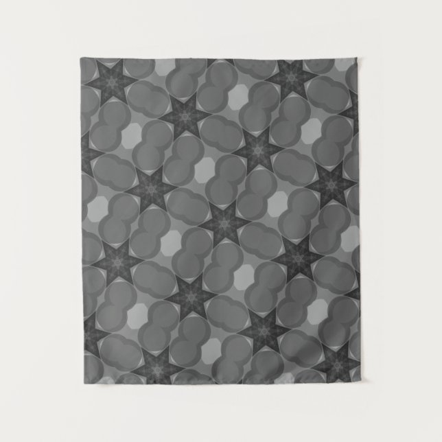 Tapiz MODERNO COLOR DE Mandala TAPESTRÍA DE ESTRELLA GRI (Anverso)