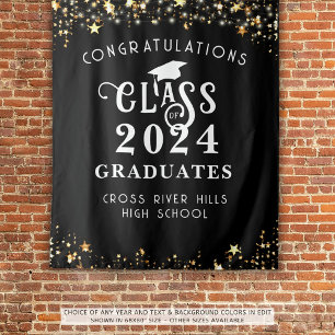 Tapiz Moderno Graduación Clase Año Congrats Fondo