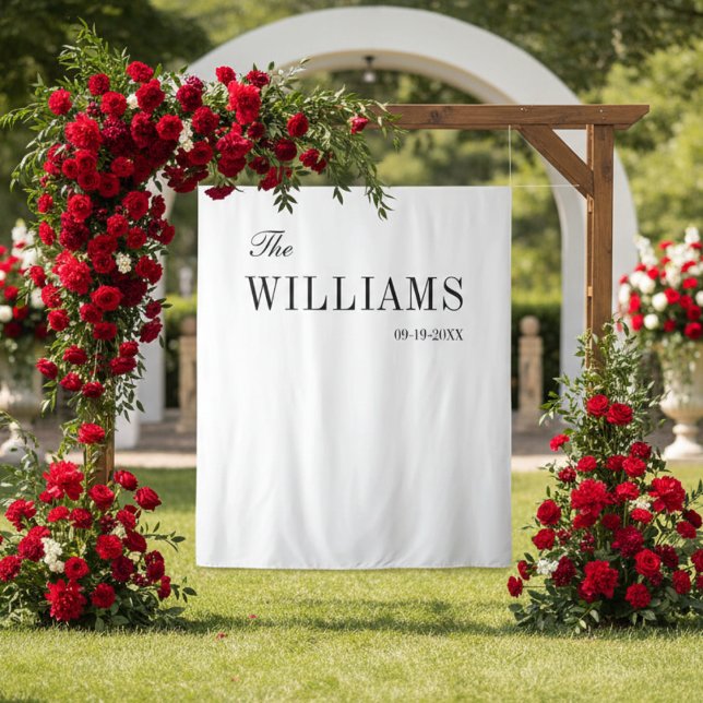 Tapiz Moderno y elegante telón de fondo boda (Subido por el creador)