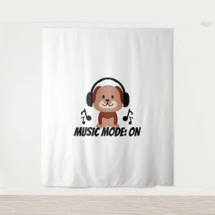 Tapiz Modo de música activado: vibraciones de Personaliz