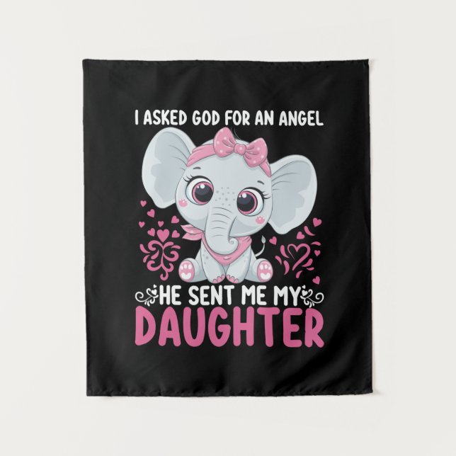 Tapiz Mom Art He Sent Me Elephant Daughter (Anverso)