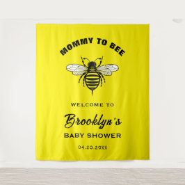 Tapiz Mommy To Bee Fun Yellow Black Baby Shower Backups