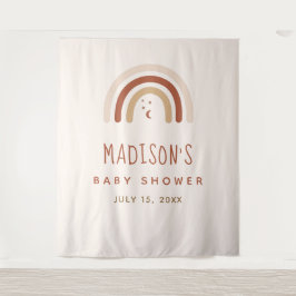 Tapiz Mona Boho Arcoíris Terracota Baby Shower Luna Estr