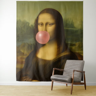 Tapiz Mona Lisa Soplando Goma Rosa