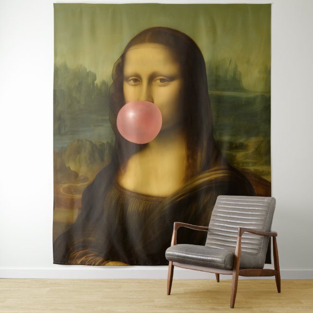 Tapiz Mona Lisa Soplando Goma Rosa (In situ)