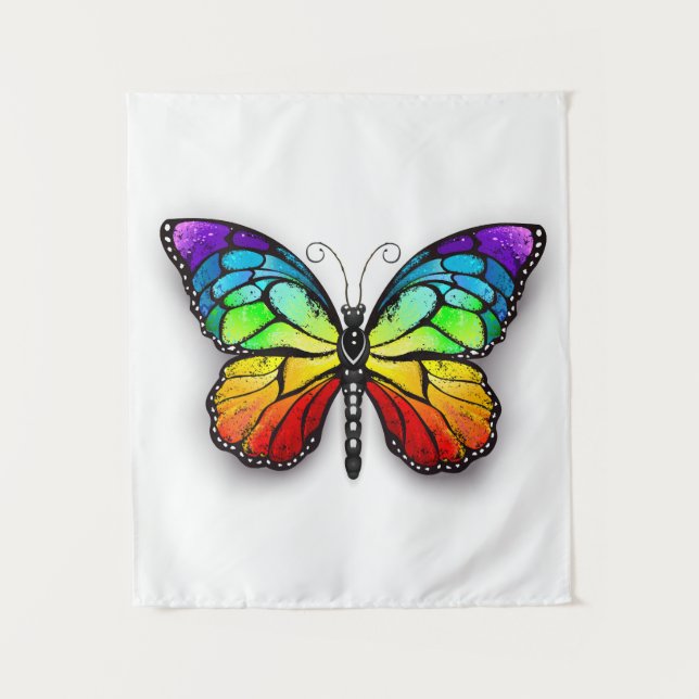 Tapiz Monarca de mariposa arcoiris (Anverso)