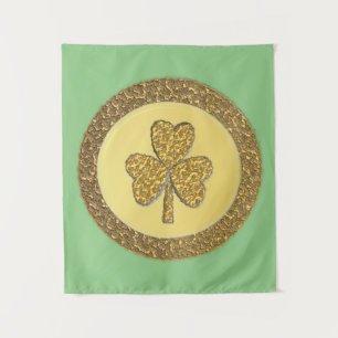 Tapiz Moneda de oro Lucky Irish Shamrock