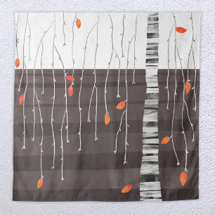 Tapiz Monocromo del árbol de invierno