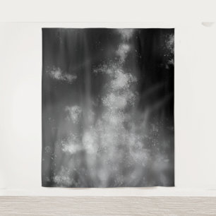 Tapiz Monocromo del cielo gris de la noche
