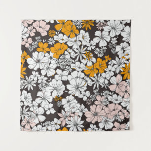 Tapiz Monofloral de flores diminutas adorable sin costur