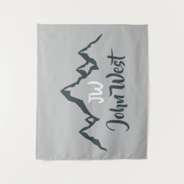 Tapiz Monograma personalizable de la gama de montañas di