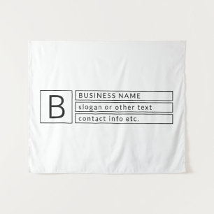 Tapiz Monograma y nombre comercial elegantes (u otro tex