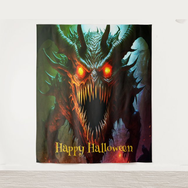 Tapiz Monster gigante fondo de Halloween (Anverso)