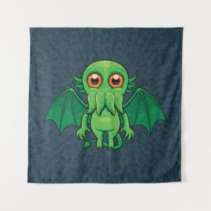 Tapiz Monstruo de Cthulhu Verde