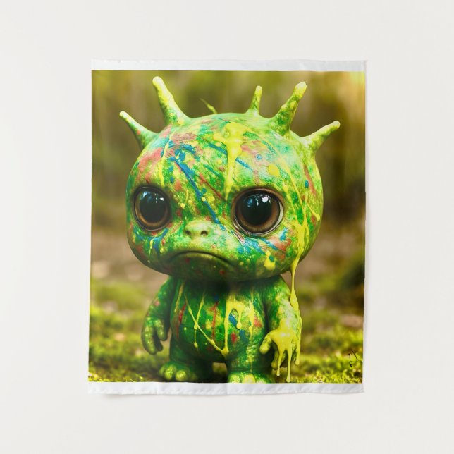 Tapiz Monstruo verde de Goo - Impresión de lienzos trill (Anverso)